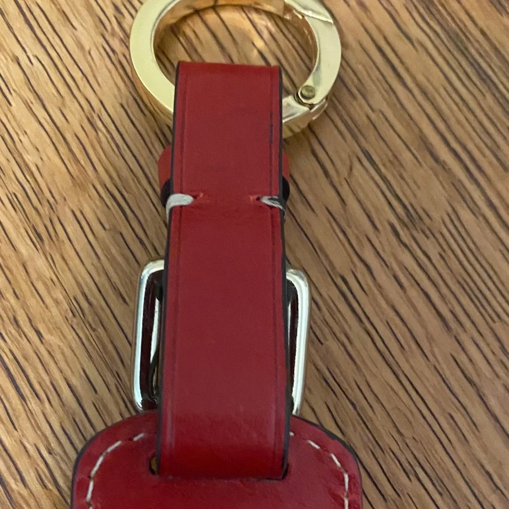 Dooney & Bourke Red Leather Key Fob/Purse Charm - Picture 8 of 10